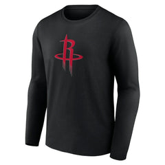 Black Houston Rockets Primary Logo Long Sleeve T-Shirt | NBA