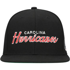 Carolina Hurricanes Mitchell & Ness Core Team Script 2.0 Snapback Hat - NHL Hats