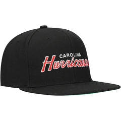 Carolina Hurricanes Mitchell & Ness Core Team Script 2.0 Snapback Hat - NHL Hats