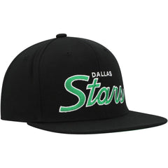 Dallas Stars Mitchell & Ness Core Team Script 2.0 Snapback Hat - NHL Hats