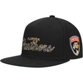 Florida Panthers Mitchell & Ness Core Team Script 2.0 Snapback Hat - NHL Hats
