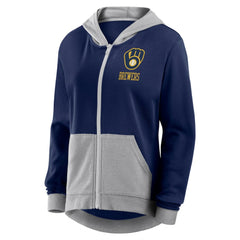 Milwaukee Brewers Fanatics Women's Hit It French Terry Full-Zip Hoodie - MLB Hoodies