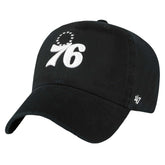 Black Philadelphia 76ers '47 Core Logo Clean Up Adjustable Hat | NBA