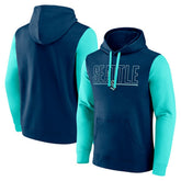 Seattle Kraken Logo Athletic Deliver Fleece Pullover Hoodie - NHL Hoodies