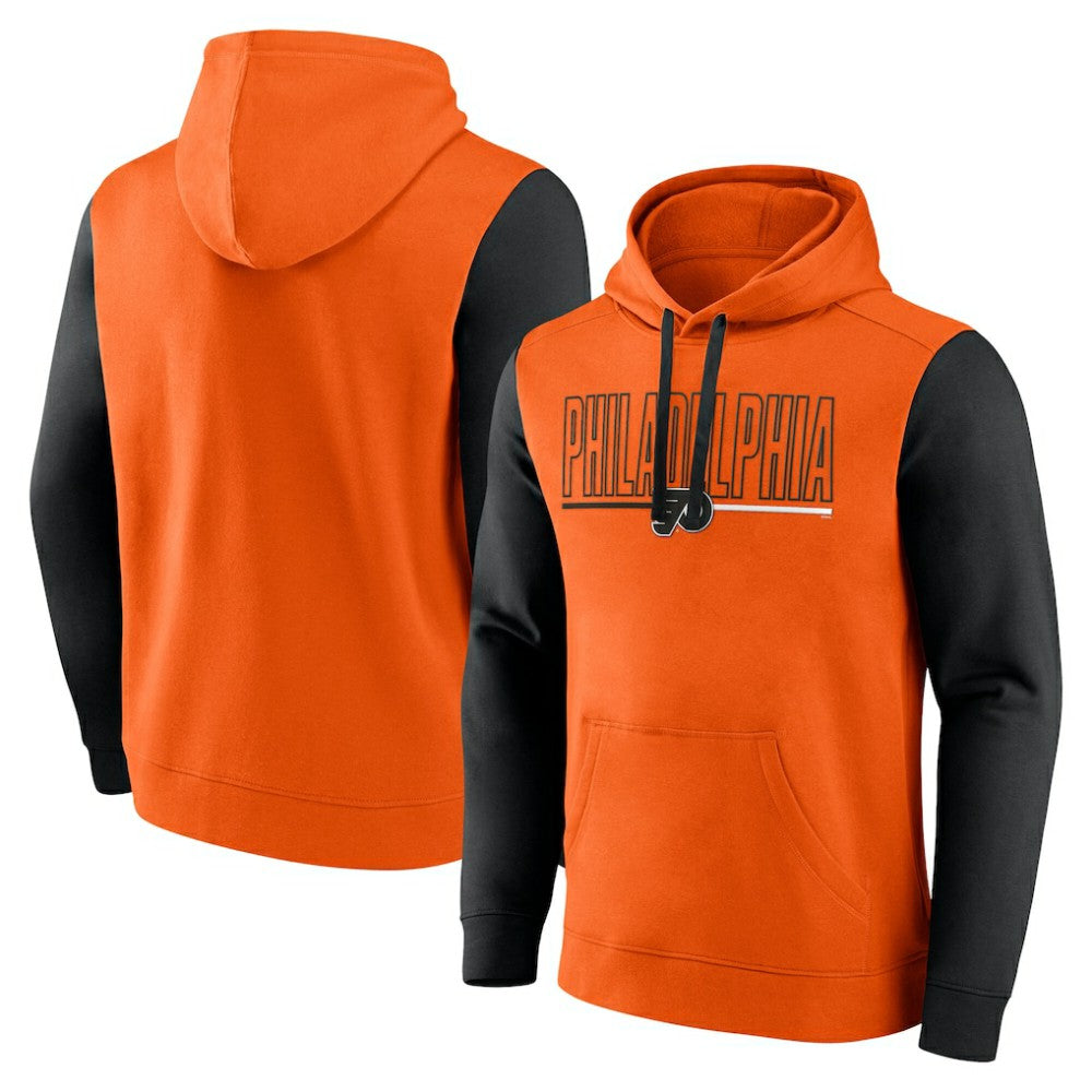 Philadelphia Flyers Logo Athletic Deliver Fleece Pullover Hoodie - NHL Hoodies