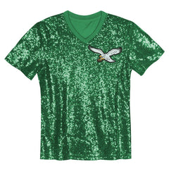 Philadelphia Eagles Jalen Hurts Girls Youth Sequin V-Neck Fashion Jersey | NFL Near me