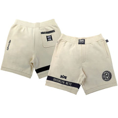 Brooklyn Nets NBA x Two Hype Unisex Culture & Hoops Premium Classic Fleece Shorts - Cream shop | NBA