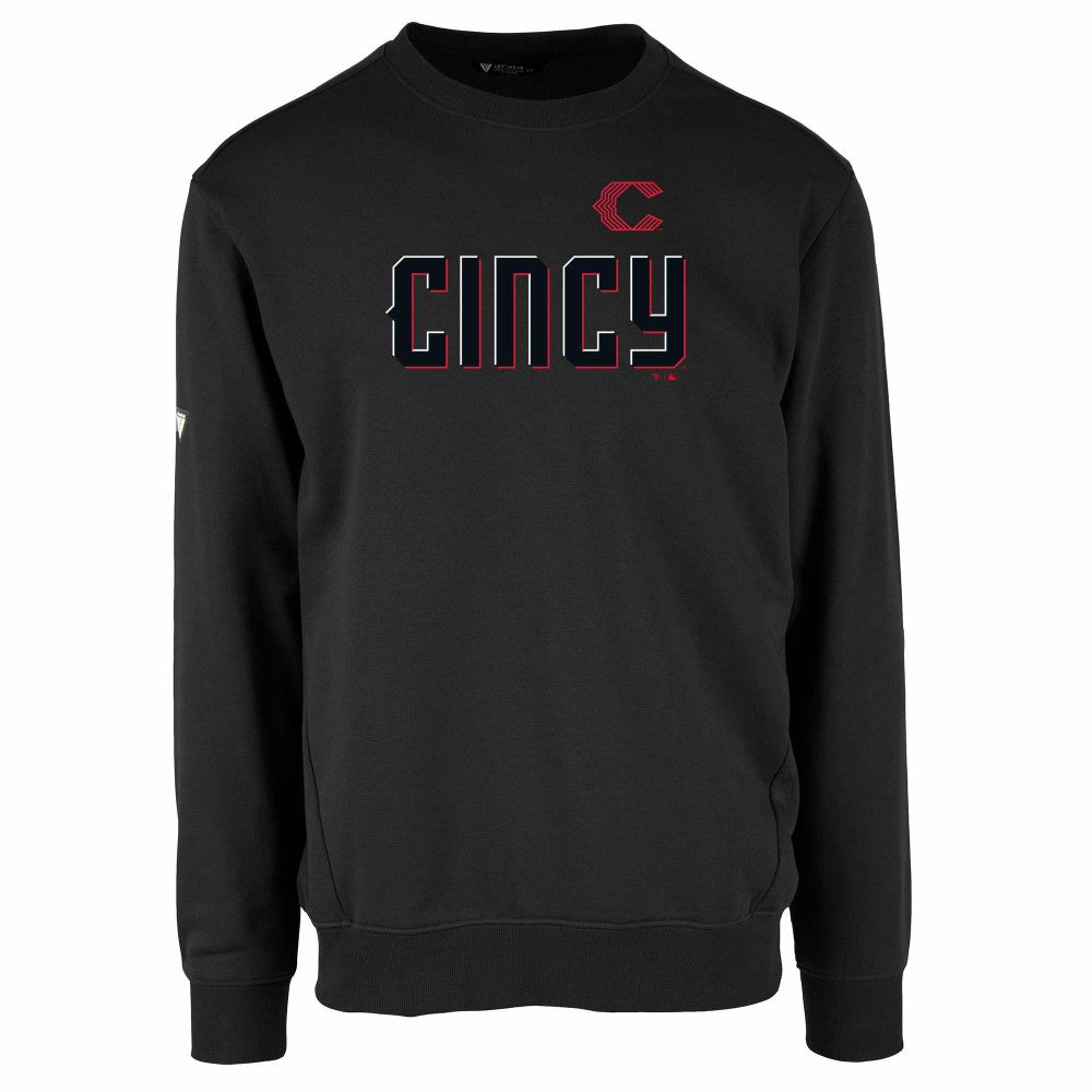 Cincinnati Reds Levelwear City Connect Zane Core Logo Pullover Sweatshirt - MLB Pullover