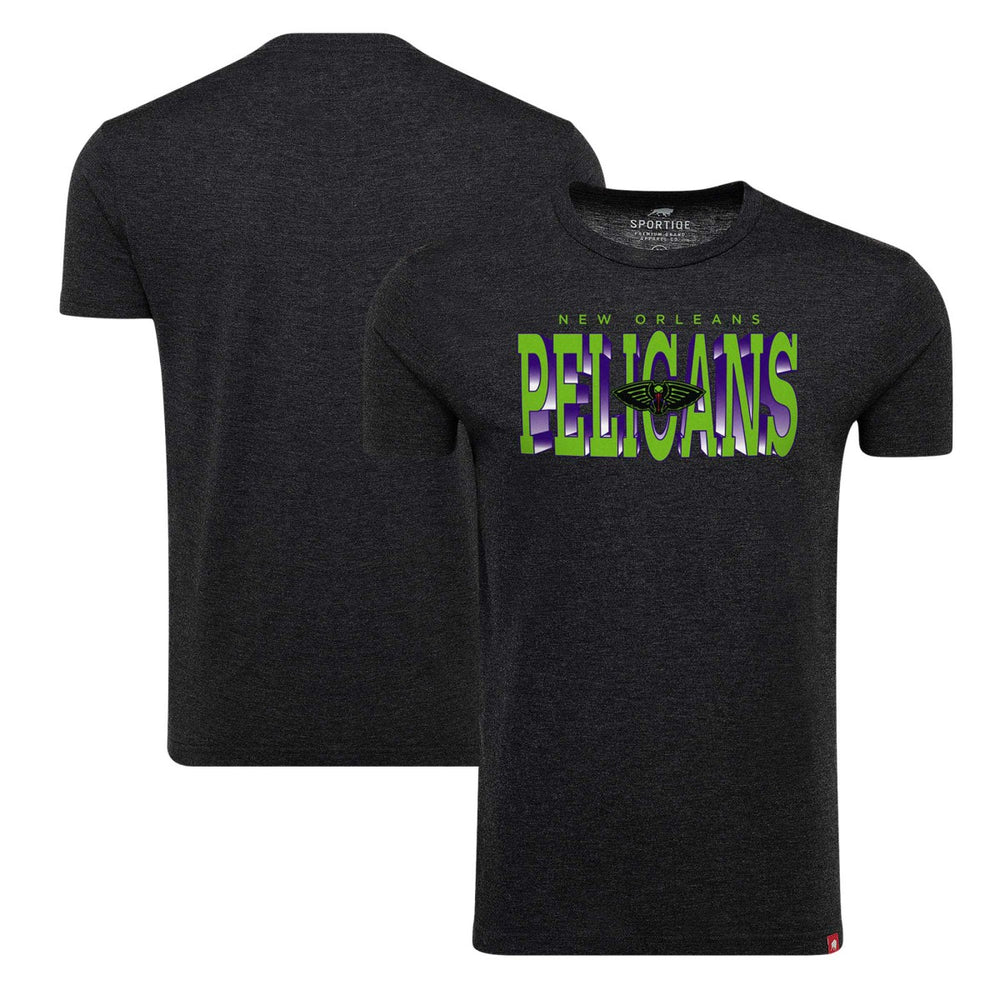 Heather Black New Orleans Pelicans Sportiqe City Edition Comfy Tri-Blend T-Shirt | NBA