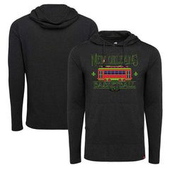 Heather Black New Orleans Pelicans Sportiqe Unisex City Edition Rowan Lightweight Tri-Blend Pullover Hoodie | NBA