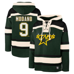 Mike Modano Dallas Stars '47 Retired Player Name & Number Lacer Pullover Hoodie - NHL Hoodies