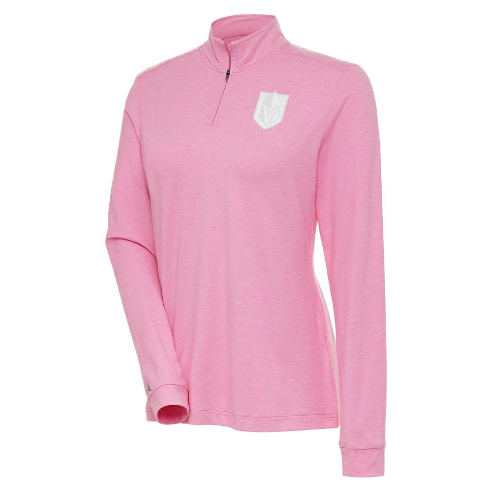 Vegas Golden Knights Antigua Women's White Logo Mentor Quarter-Zip Jacket - NHL Jackets
