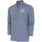 Tampa Bay Lightning Antigua White Logo Hunk Quarter-Zip Pullover - NHL Pullover