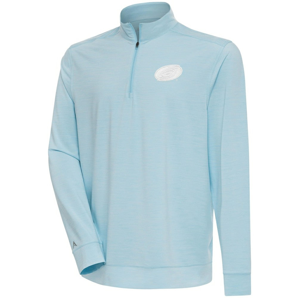 Carolina Hurricanes Antigua White Logo Bright Quarter-Zip Pullover - NHL Pullover