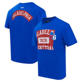 Royal Philadelphia 76ers Pro Standard Made To Play Drop Shoulder T-Shirt | NBA