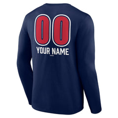 Atlanta Braves Personalized Name & Number Fastball Long Sleeve T-Shirt - MLB T-shirts