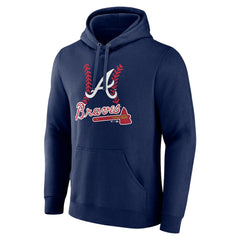 Atlanta Braves Personalized Name & Number Fastball Pullover Hoodie - MLB Hoodies
