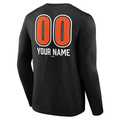 Baltimore Orioles Personalized Name & Number Fastball Long Sleeve T-Shirt - MLB T-shirts