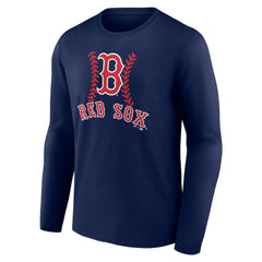 Boston Red Sox Personalized Name & Number Fastball Long Sleeve T-Shirt - MLB T-shirts