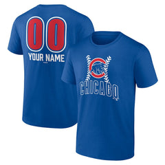 Chicago Cubs Personalized Name & Number Fastball T-Shirt - MLB T-shirts