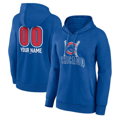 Chicago Cubs Women's Personalized Name & Number Fastball Pullover Hoodie - MLB Hoodies