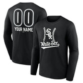 Chicago White Sox Personalized Name & Number Fastball Long Sleeve T-Shirt - MLB T-shirts