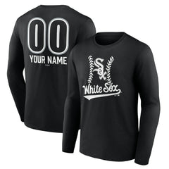 Chicago White Sox Personalized Name & Number Fastball Long Sleeve T-Shirt - MLB T-shirts