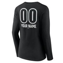 Chicago White Sox Women's Personalized Name & Number Fastball Long Sleeve V-Neck T-Shirt - MLB T-shirts