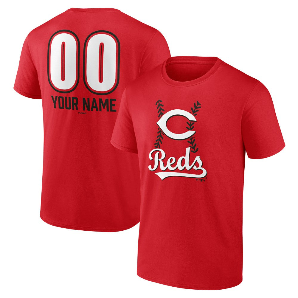 Cincinnati Reds Personalized Name & Number Fastball T-Shirt - MLB T-shirts