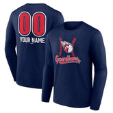 Cleveland Guardians Personalized Name & Number Fastball Long Sleeve T-Shirt - MLB T-shirts