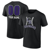 Colorado Rockies Personalized Name & Number Fastball T-Shirt - MLB T-shirts