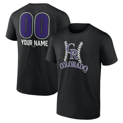 Colorado Rockies Personalized Name & Number Fastball T-Shirt - MLB T-shirts