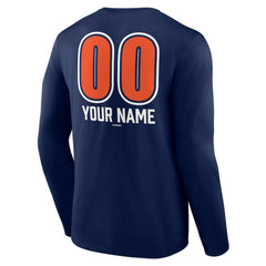 Detroit Tigers Personalized Name & Number Fastball Long Sleeve T-Shirt - MLB T-shirts