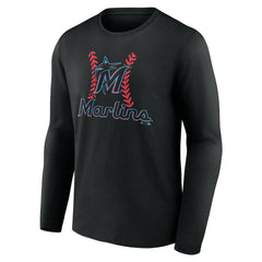 Miami Marlins Personalized Name & Number Fastball Long Sleeve T-Shirt - MLB T-shirts