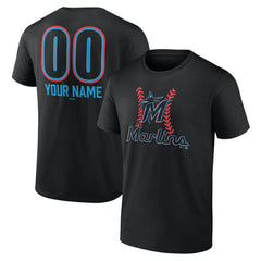 Miami Marlins Personalized Name & Number Fastball T-Shirt - MLB T-shirts