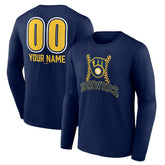 Milwaukee Brewers Personalized Name & Number Fastball Long Sleeve T-Shirt - MLB T-shirts