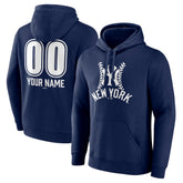 New York Yankees Personalized Name & Number Fastball Pullover Hoodie - MLB Hoodies