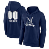 New York Yankees Women's Personalized Name & Number Fastball Pullover Hoodie - MLB Hoodies