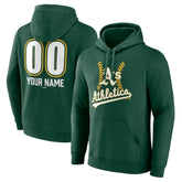 Athletics Personalized Name & Number Fastball Pullover Hoodie - MLB Hoodies