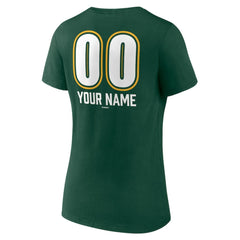 Athletics Women's Personalized Name & Number Fastball V-Neck T-Shirt - MLB T-shirts
