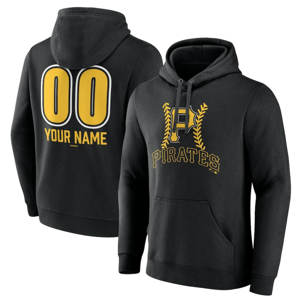 Pittsburgh Pirates Personalized Name & Number Fastball Pullover Hoodie - MLB Hoodies