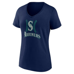 Seattle Mariners Women's Personalized Name & Number Fastball V-Neck T-Shirt - MLB T-shirts