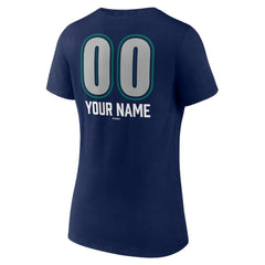 Seattle Mariners Women's Personalized Name & Number Fastball V-Neck T-Shirt - MLB T-shirts