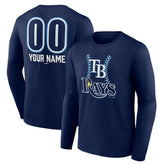 Tampa Bay Rays Personalized Name & Number Fastball Long Sleeve T-Shirt - MLB T-shirts