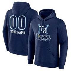 Tampa Bay Rays Personalized Name & Number Fastball Pullover Hoodie - MLB Hoodies