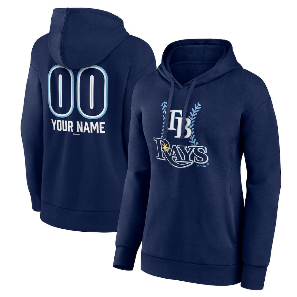 Tampa Bay Rays Women's Personalized Name & Number Fastball Pullover Hoodie - MLB Hoodies