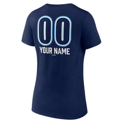 Tampa Bay Rays Women's Personalized Name & Number Fastball V-Neck T-Shirt - MLB T-shirts