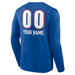 Texas Rangers Personalized Name & Number Fastball Long Sleeve T-Shirt - MLB T-shirts