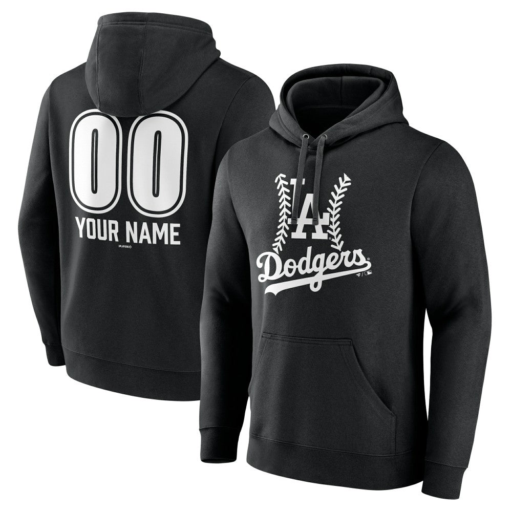 Los Angeles Dodgers Personalized Name & Number Fastball Pullover Hoodie - MLB Hoodies