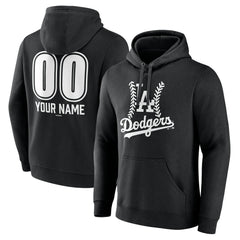 Los Angeles Dodgers Personalized Name & Number Fastball Pullover Hoodie - MLB Hoodies